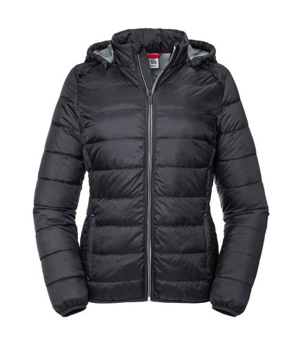 Russell Ladies Hooded Nano Padded Jacket - BLK - 3XL